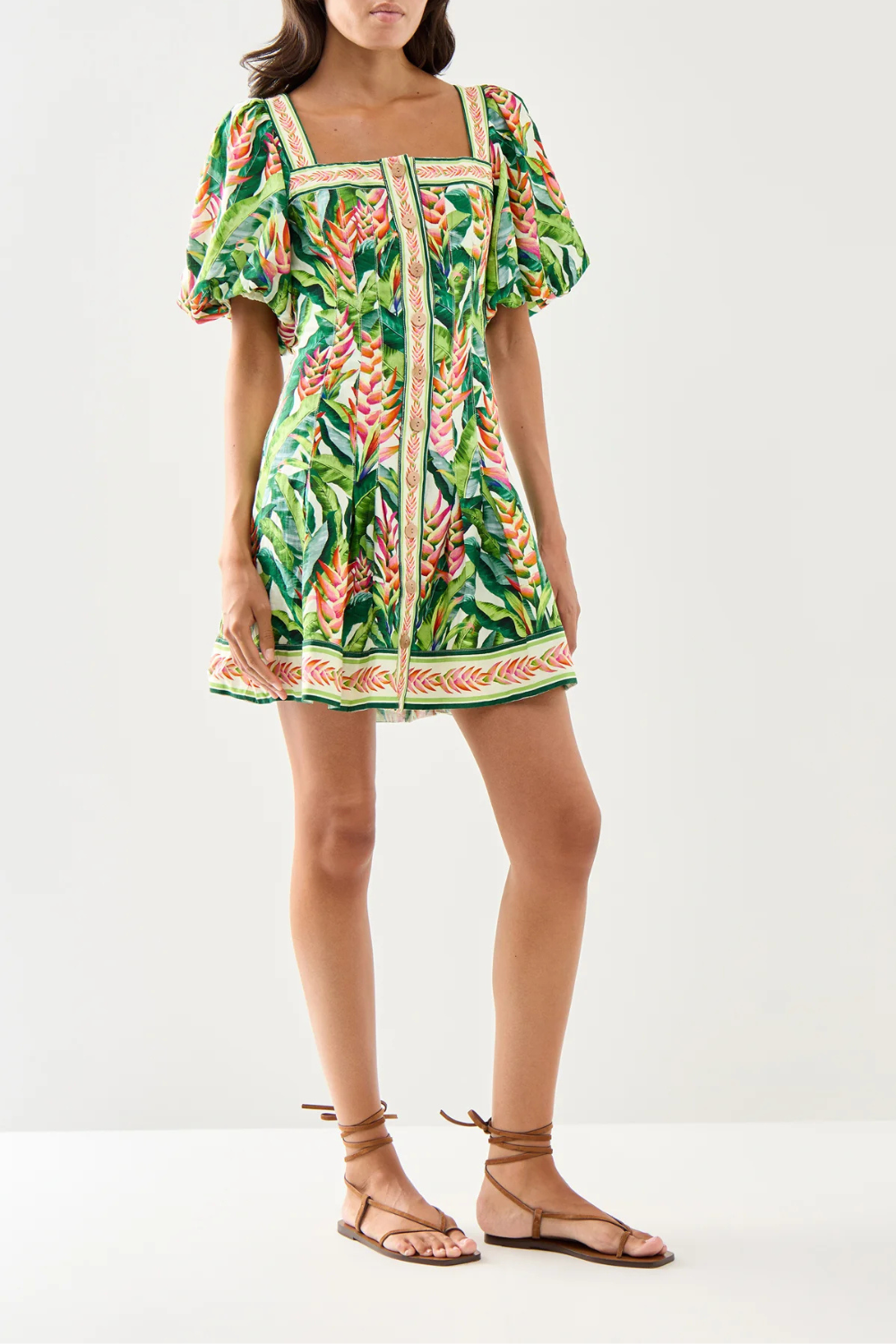 Load image into Gallery viewer, Heli Leaves Pearl Mini Dress
