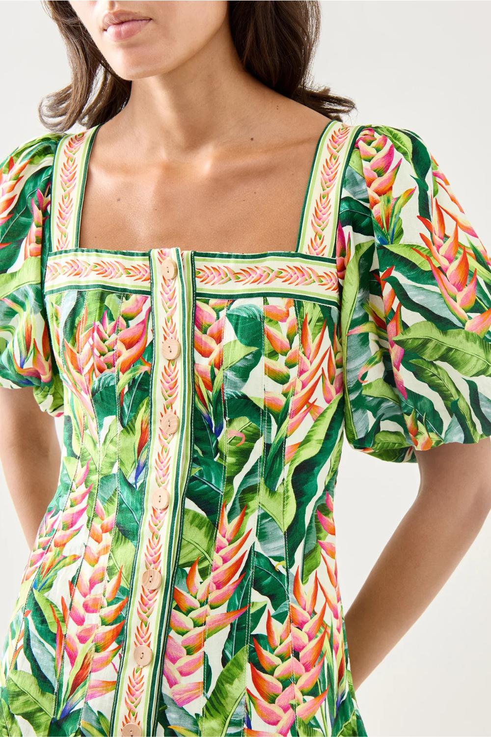 Load image into Gallery viewer, Heli Leaves Pearl Mini Dress
