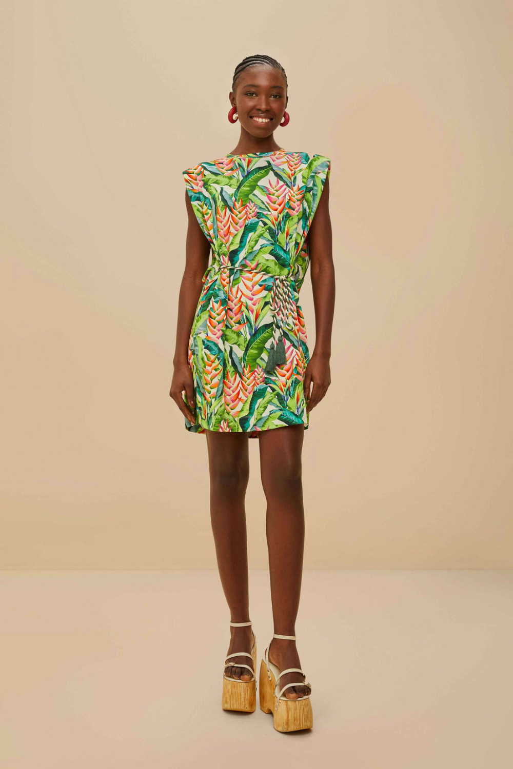 Load image into Gallery viewer, Heli Leaves Pearl T-Shirt Jersey Mini Dress
