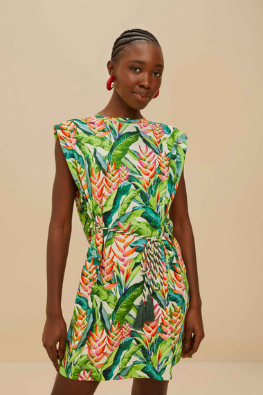 Heli Leaves Pearl T-Shirt Jersey Mini Dress