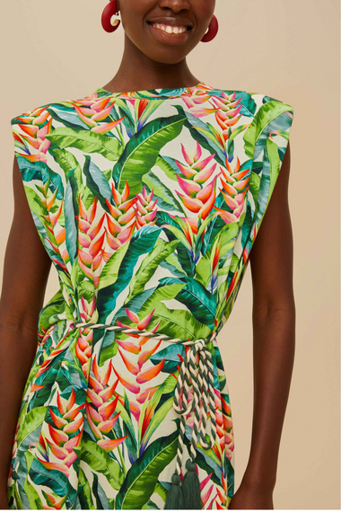 Heli Leaves Pearl T-Shirt Jersey Mini Dress