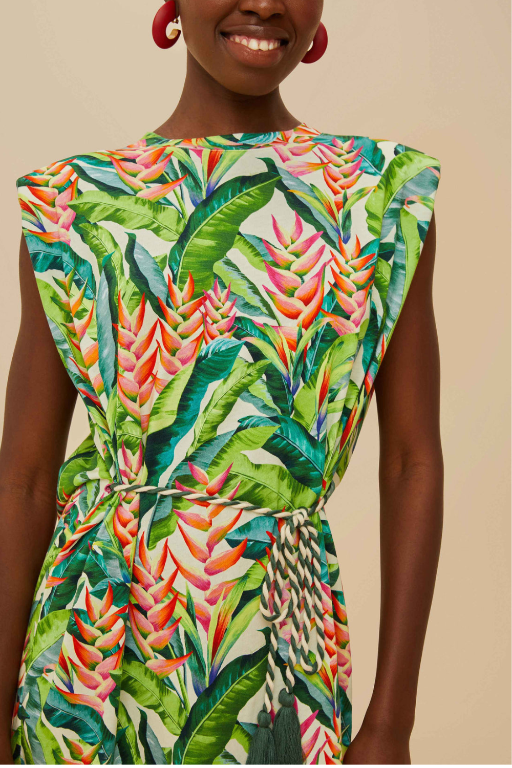 Load image into Gallery viewer, Heli Leaves Pearl T-Shirt Jersey Mini Dress
