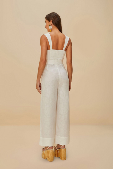 Off-White Sleeveless Maxi Jumpsuit