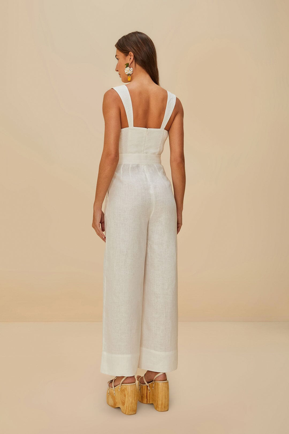 Load image into Gallery viewer, Off-White Sleeveless Maxi Jumpsuit
