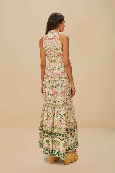Palm Dress Off-White Sleeveless Maxi Dress