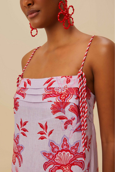 Porcelain Garden Lilac Mini Dress Sleeveless