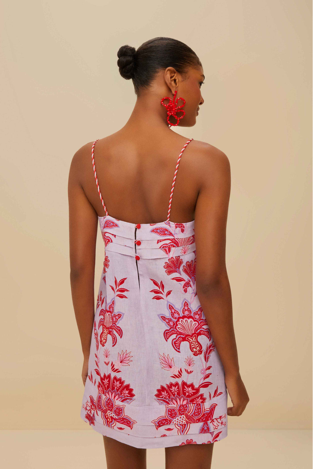 Load image into Gallery viewer, Porcelain Garden Lilac Mini Dress Sleeveless
