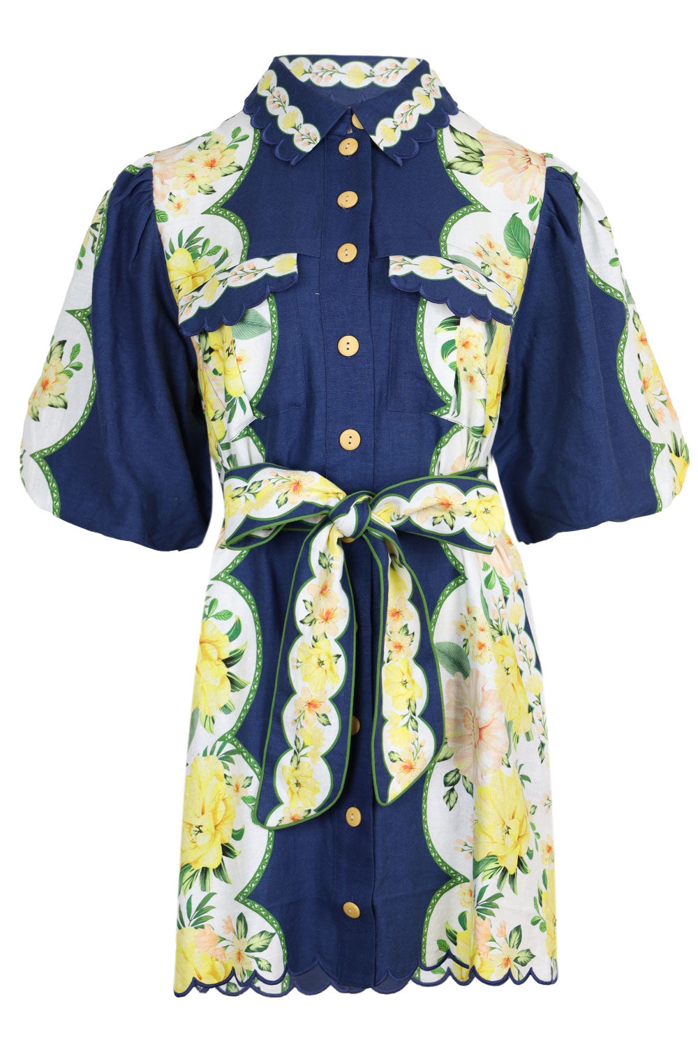 Load image into Gallery viewer, Amazon Garden Cream Mini Dress
