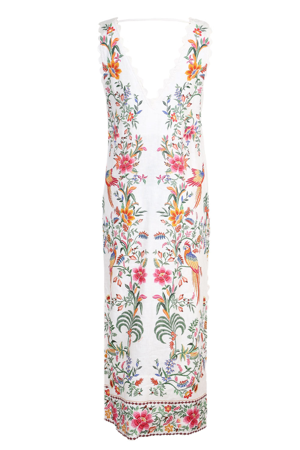 Load image into Gallery viewer, Delicate Forest Off-White Maxi Dress

