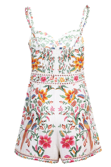 Delicate Forest Off-White Romper