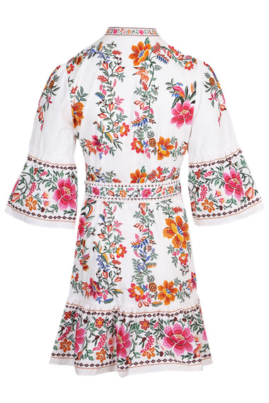 Delicate Forest Scarves Off-White Mini Dress