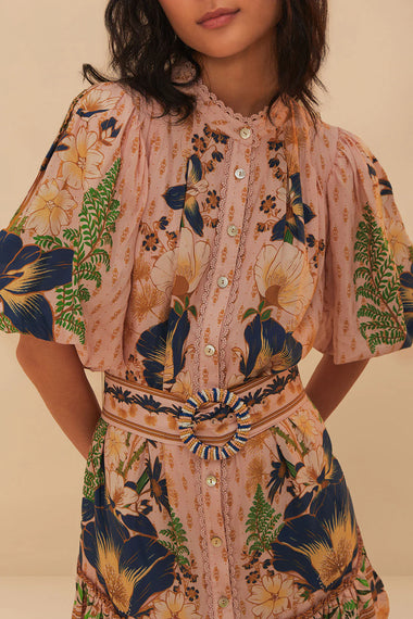 The Dream Garden Pink Mini Dress