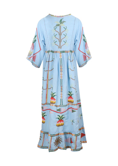 Embroidered Pineapple Cover Up