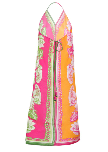 Floral Elegance Mixed Scarves Long Cover Up