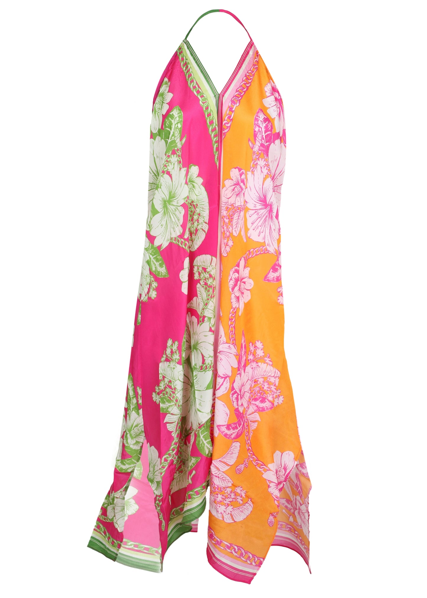 Load image into Gallery viewer, Floral Elegance Mixed Scarves Long Cover Up
