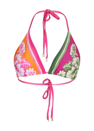 Floral Elegance Mixed Scarves Multicolour Triangle Top