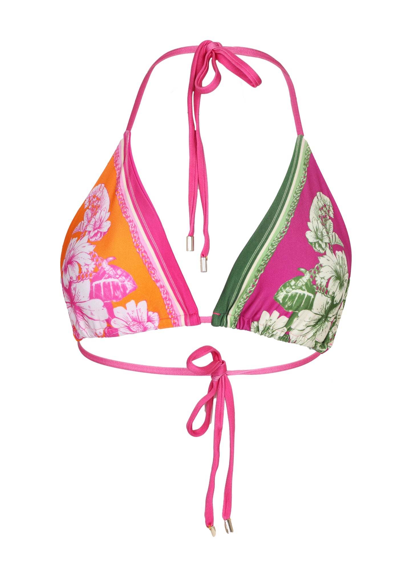 Load image into Gallery viewer, Floral Elegance Mixed Scarves Multicolour Triangle Top
