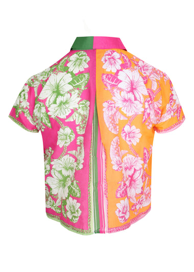 Floral Elegance Mixed Scarves Shirt