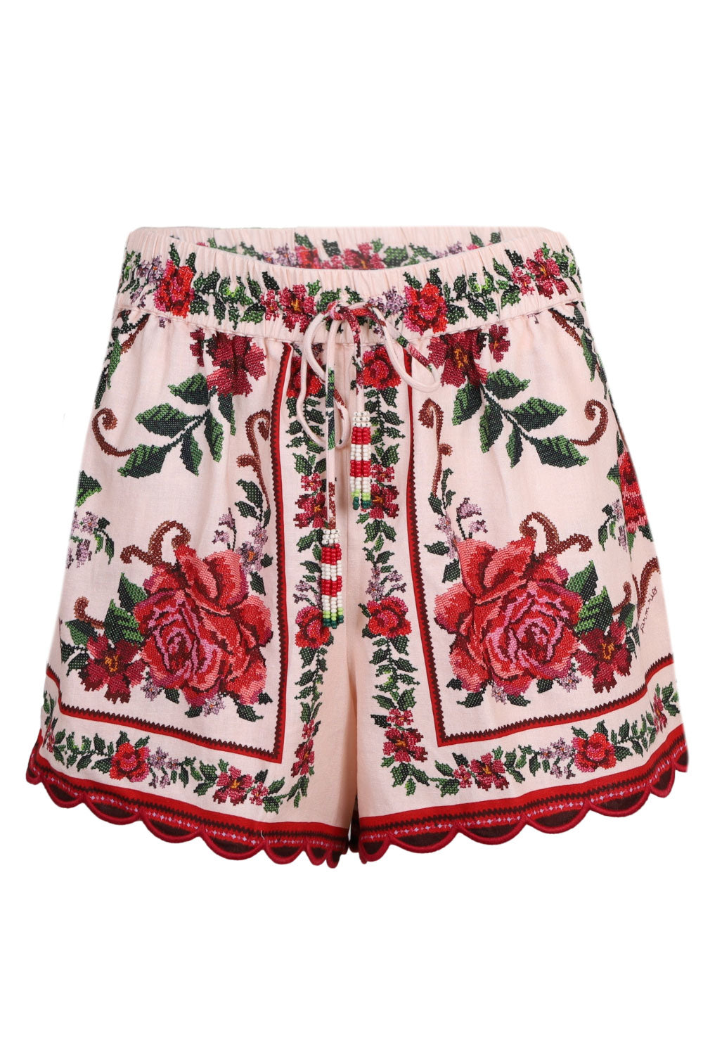 Load image into Gallery viewer, Flower Tapestry Pink Shorts
