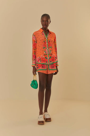 Fruit Garden Scarf Long Sleeved Shirt - Top