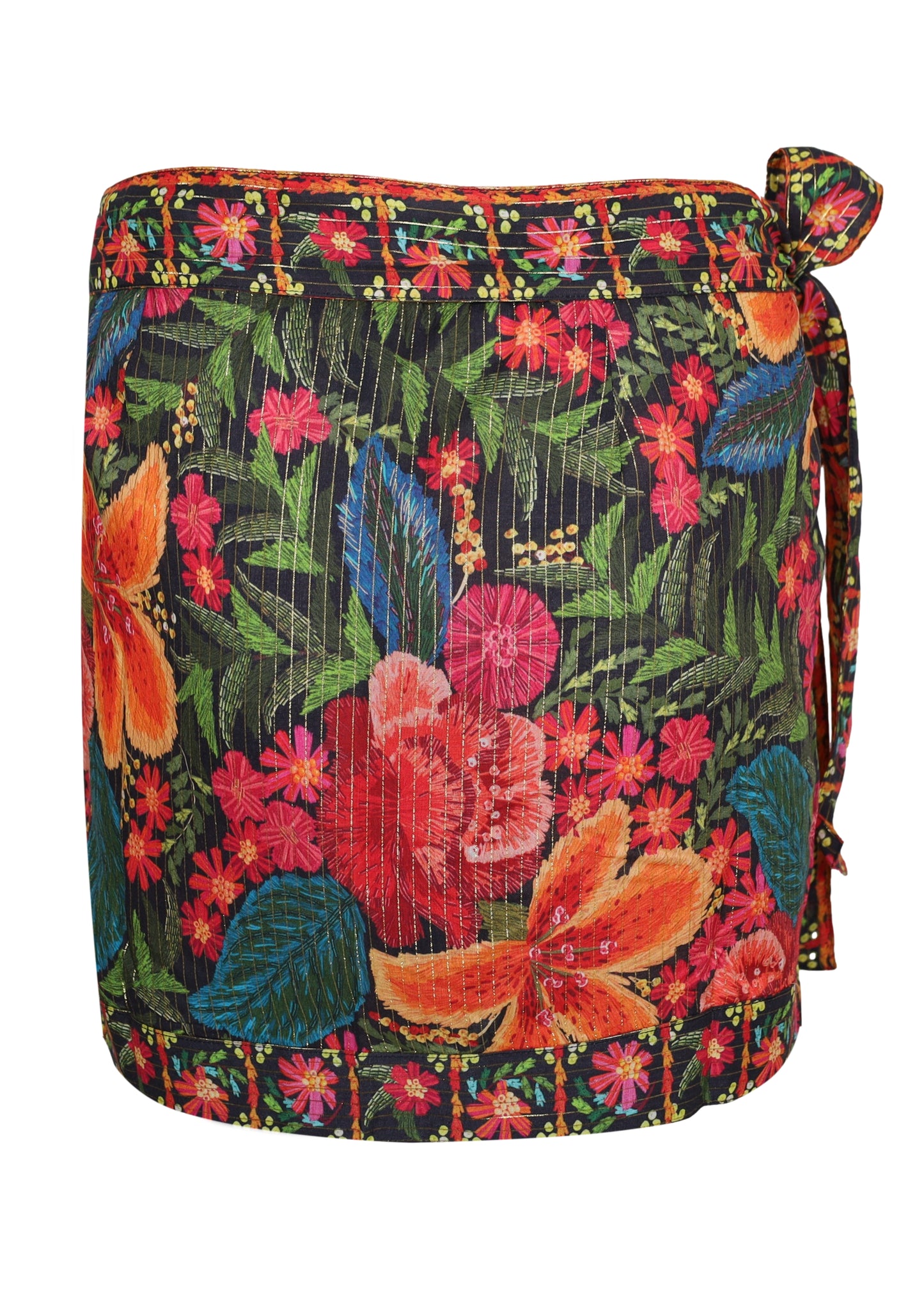 Load image into Gallery viewer, Stitched Garden Tapestry Mini Skirt
