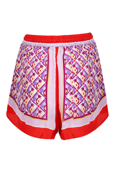 Graphic Pineapple Scarf Multicolor Shorts
