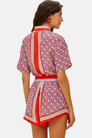 Graphic Pineapple Scarf Multicolor Shirt