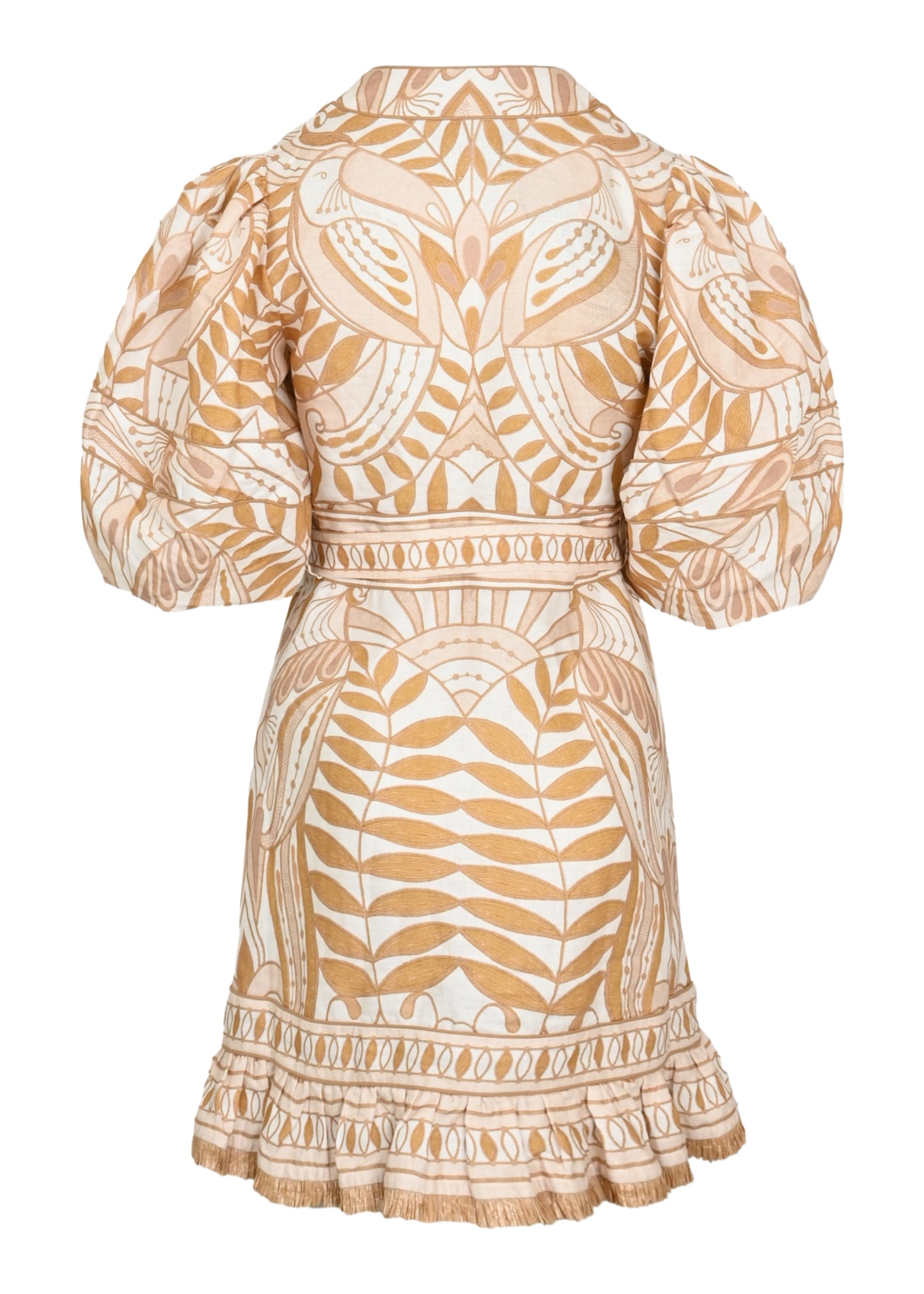 Load image into Gallery viewer, Lace Nature Mini Dress Short Sleeve Off-White
