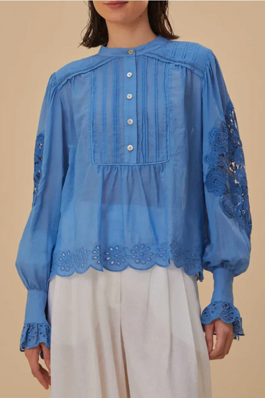 Light Blue Long Sleeve Blouse