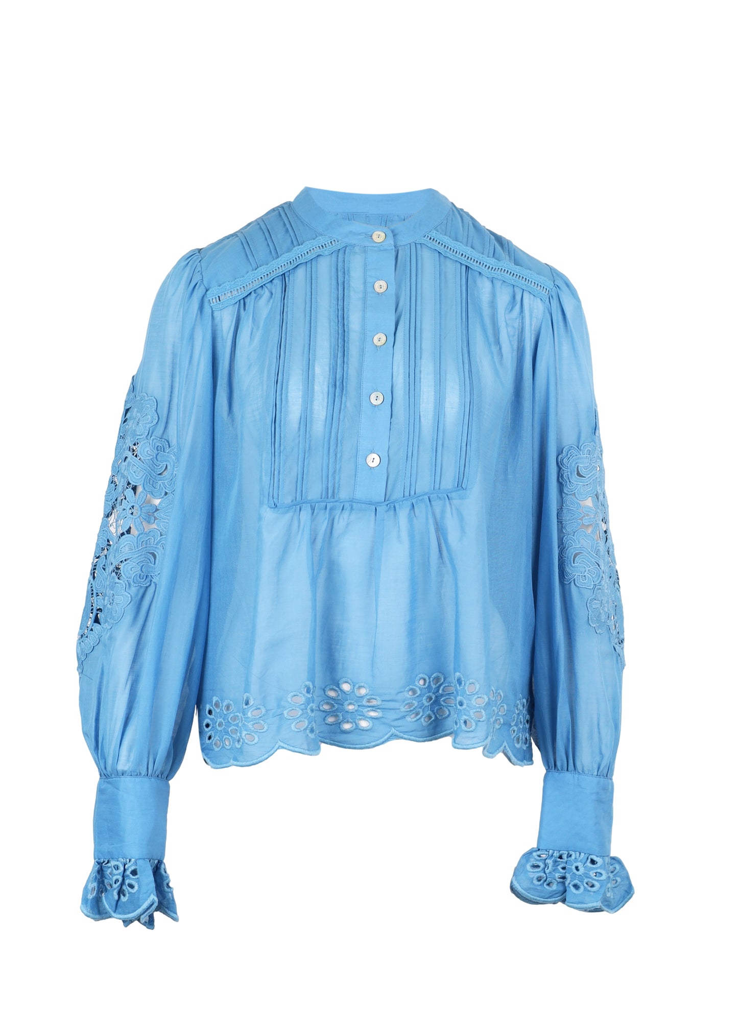 Load image into Gallery viewer, Light Blue Long Sleeve Blouse
