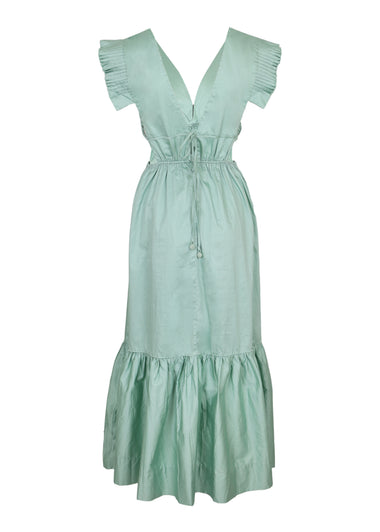 Light Green Butterfly Midi Dress