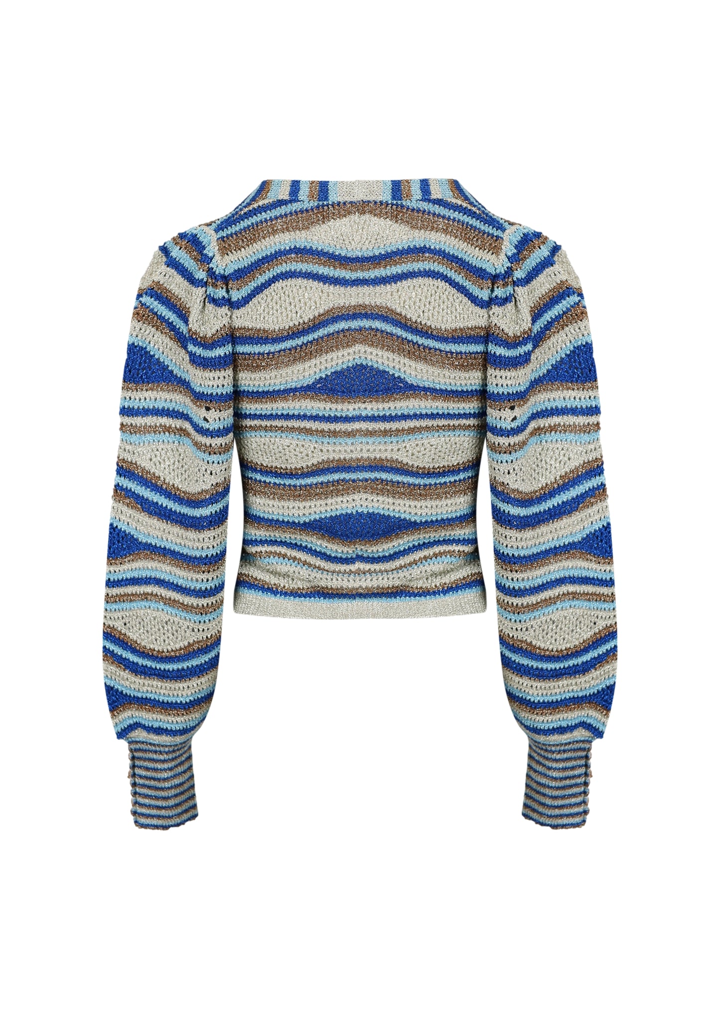 Load image into Gallery viewer, Mixed Waves Knit Blouse Multi
