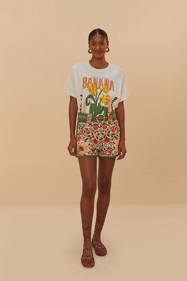 Off White Banana Cocina Relaxed T-Shirt