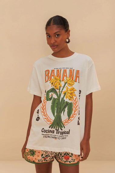 Off White Banana Cocina Relaxed T-Shirt