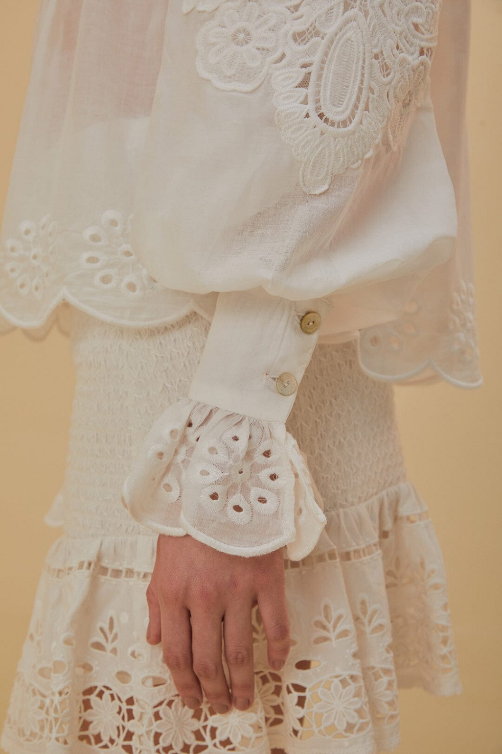 Load image into Gallery viewer, Off White Long Sleeve Blouse - Top
