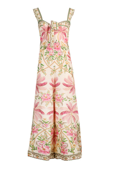 Palm Dream Off-White Strap Knot Jumpsuit