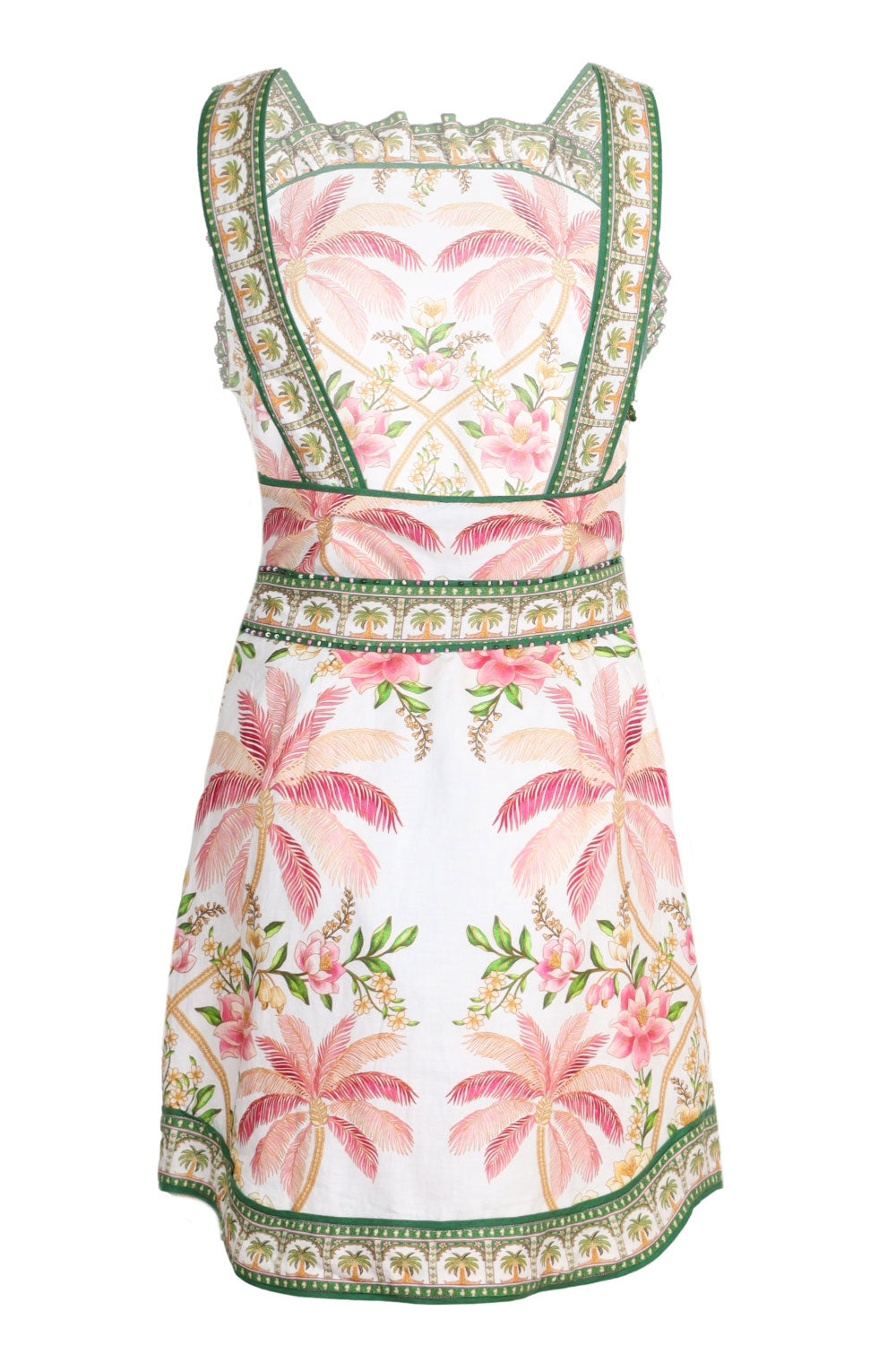 Load image into Gallery viewer, Palm Dress Off-White Sleeveless Angled Mini Dress
