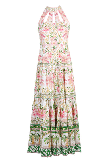 Palm Dress Off-White Sleeveless Maxi Dress