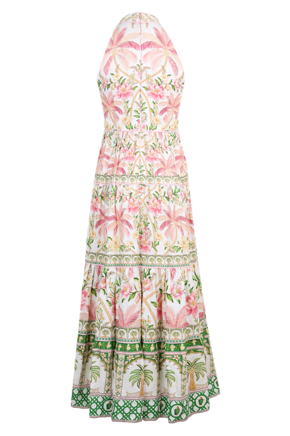 Load image into Gallery viewer, Palm Dress Off-White Sleeveless Maxi Dress
