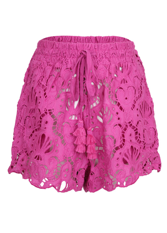 Pink Seashell Eyelet Short