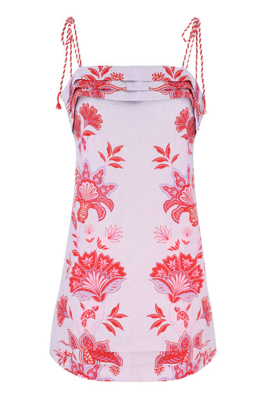 Porcelain Garden Lilac Mini Dress Sleeveless