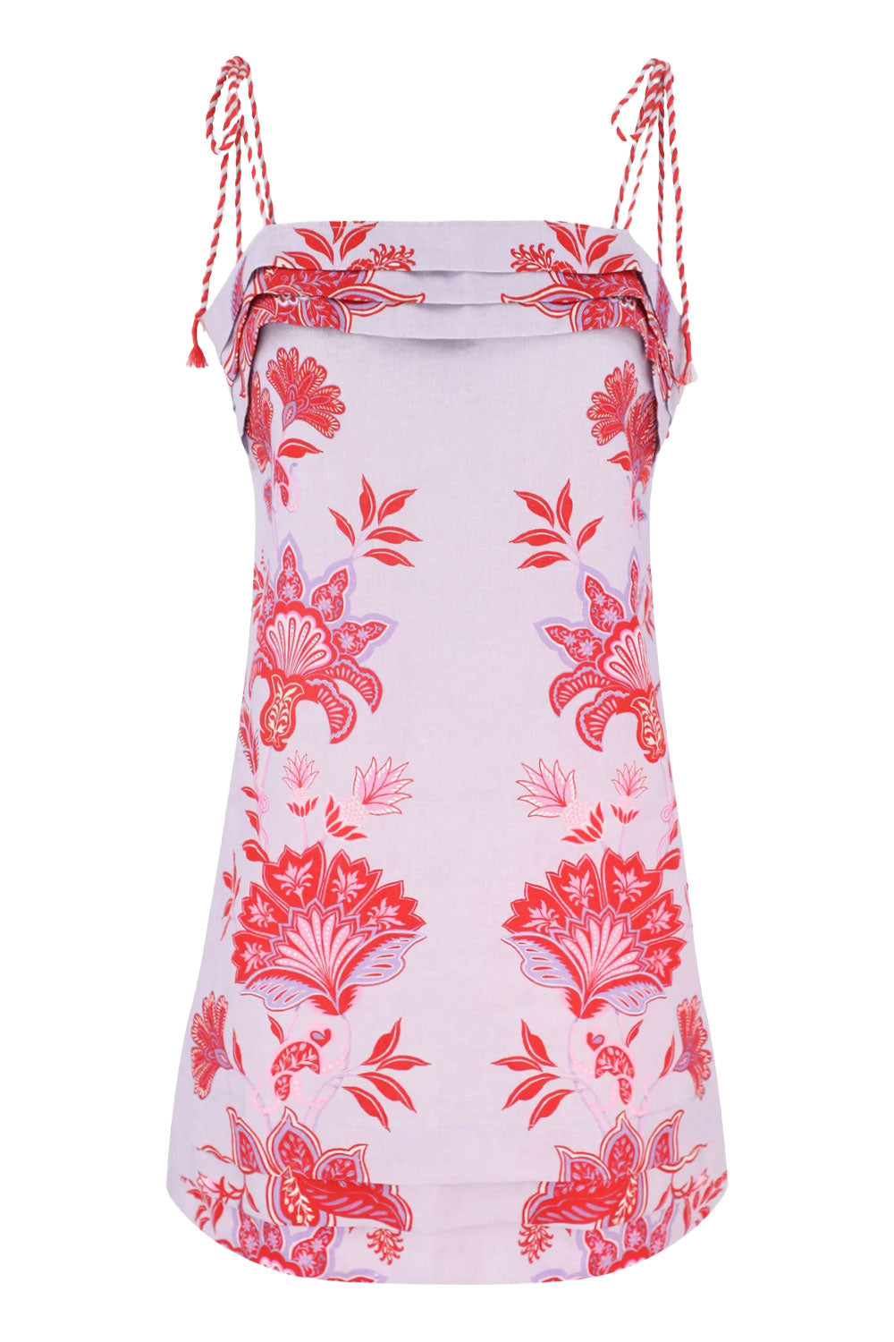 Load image into Gallery viewer, Porcelain Garden Lilac Mini Dress Sleeveless
