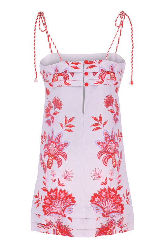 Load image into Gallery viewer, Porcelain Garden Lilac Mini Dress Sleeveless
