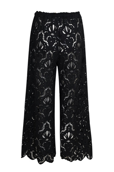 Seashell Eyelet Pants Black
