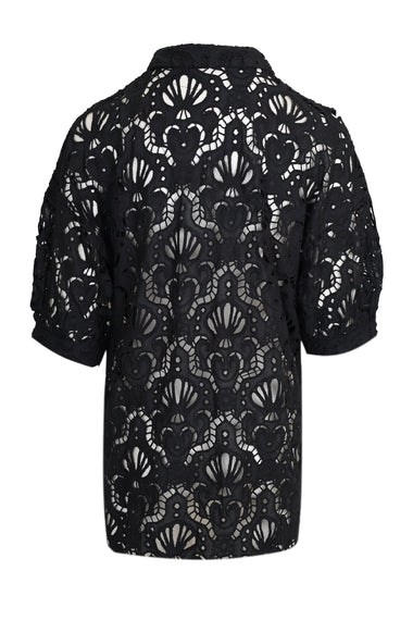 Seashell Eyelet Shirt Black