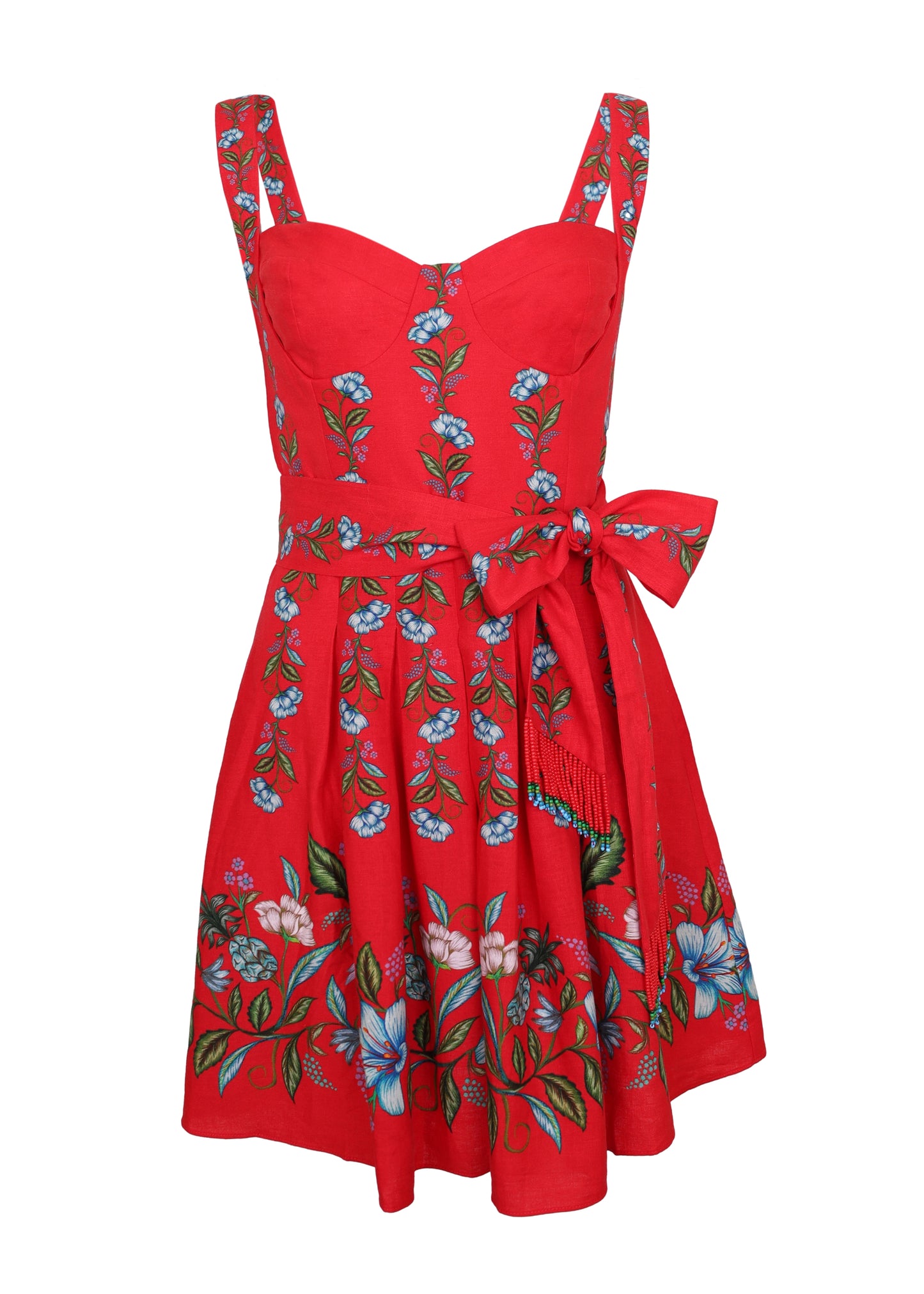 Load image into Gallery viewer, Sweet Bloom Bouquet Red Sleeveless Mini Dress
