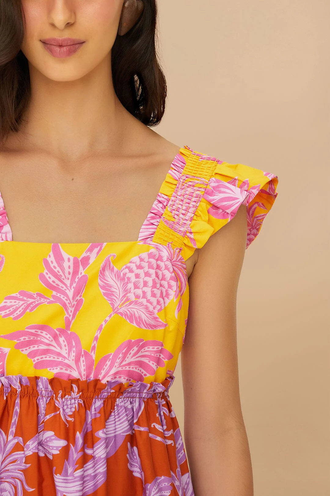 Load image into Gallery viewer, Tropical Swing Mix Mini Dress
