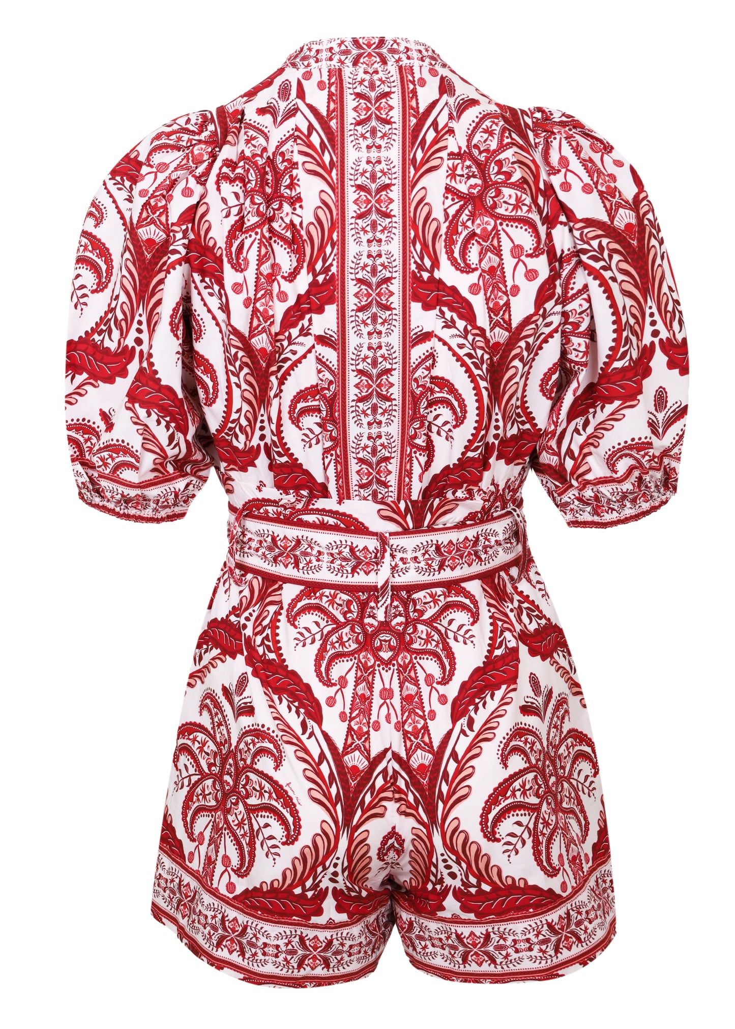 Load image into Gallery viewer, Tropical Cameo Off-White Romper
