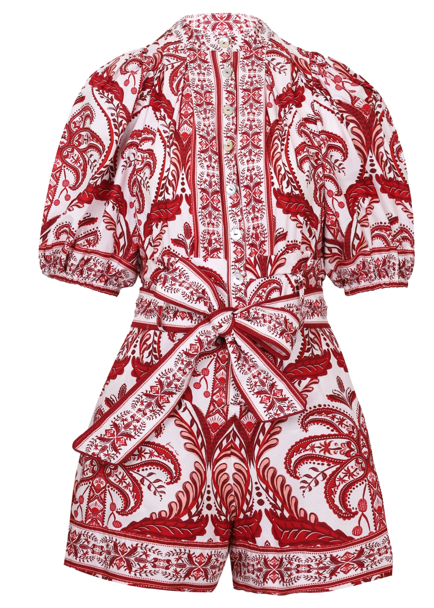 Load image into Gallery viewer, Tropical Cameo Off-White Romper
