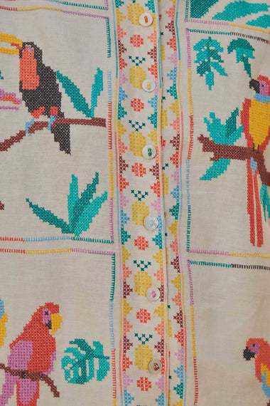 Tropical Stitch Long Sleeve Shirt - Top